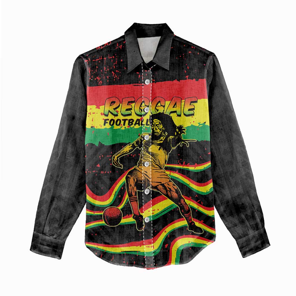 Personalized Reggae Legend Bob Football Women Casual Shirt Grunge Style