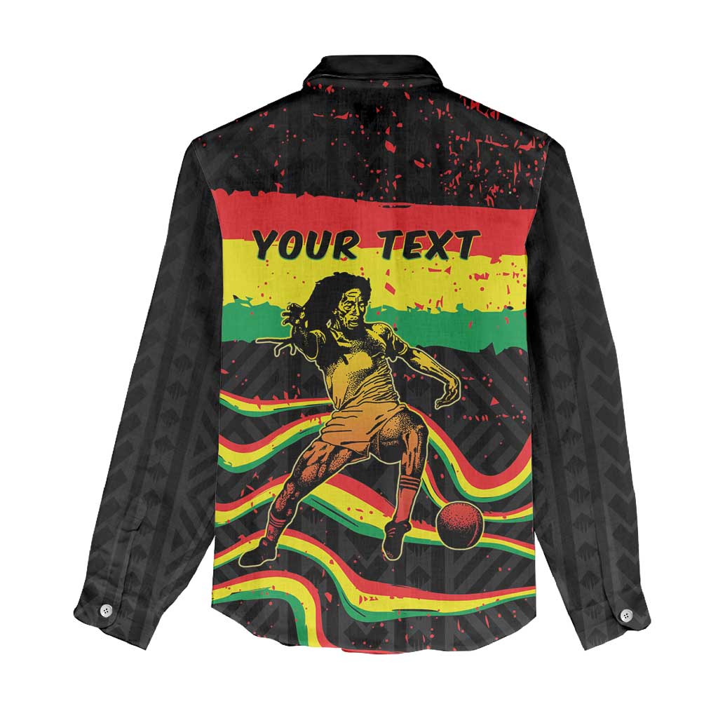 Personalized Reggae Legend Bob Football Women Casual Shirt Grunge Style