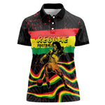 Personalized Reggae Legend Bob Football Women Polo Shirt Grunge Style