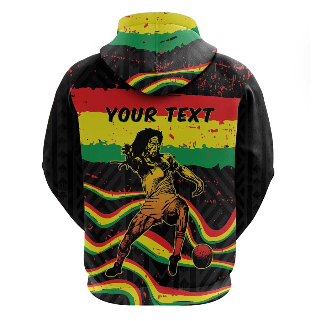 Personalized Reggae Legend Bob Football Zip Hoodie Grunge Style