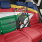 Personalized Happy Seychelles Independence Day Back Car Seat Cover Black Parrot Coat Of Arms
