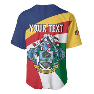 Personalized Happy Seychelles Independence Day Baseball Jersey Black Parrot Coat Of Arms