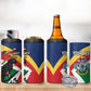 Personalized Happy Seychelles Independence Day 4 in 1 Can Cooler Tumbler Black Parrot Coat Of Arms