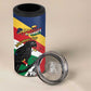 Personalized Happy Seychelles Independence Day 4 in 1 Can Cooler Tumbler Black Parrot Coat Of Arms