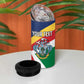 Personalized Happy Seychelles Independence Day 4 in 1 Can Cooler Tumbler Black Parrot Coat Of Arms