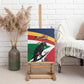 Personalized Happy Seychelles Independence Day Canvas Wall Art Black Parrot Coat Of Arms