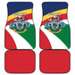 Personalized Happy Seychelles Independence Day Car Mats Black Parrot Coat Of Arms
