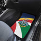 Personalized Happy Seychelles Independence Day Car Mats Black Parrot Coat Of Arms