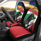 Personalized Happy Seychelles Independence Day Car Seat Cover Black Parrot Coat Of Arms