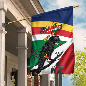 Personalized Happy Seychelles Independence Day Garden Flag Black Parrot Coat Of Arms