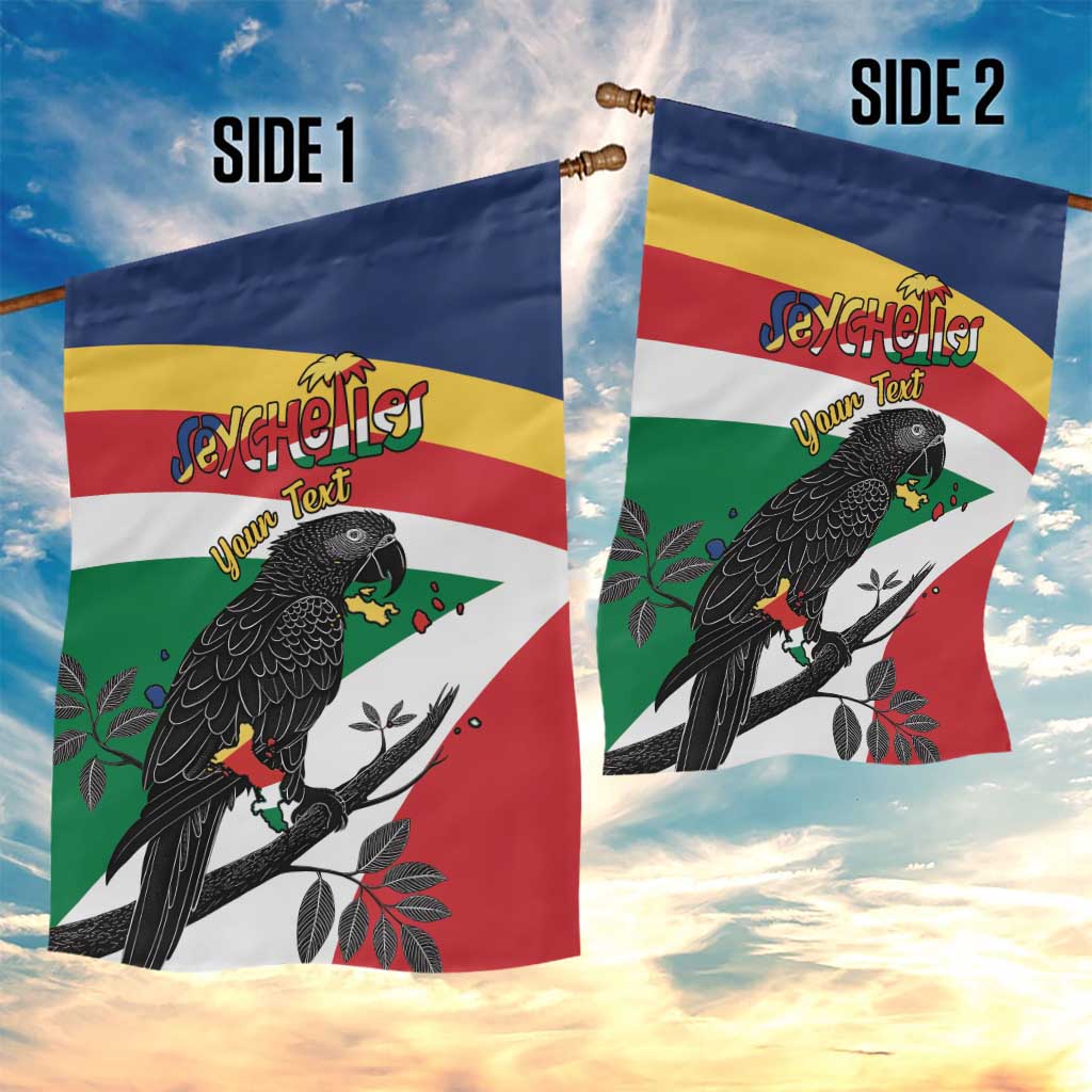 Personalized Happy Seychelles Independence Day Garden Flag Black Parrot Coat Of Arms