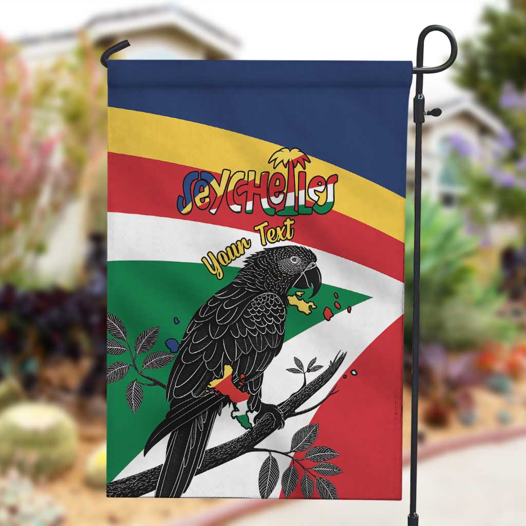 Personalized Happy Seychelles Independence Day Garden Flag Black Parrot Coat Of Arms