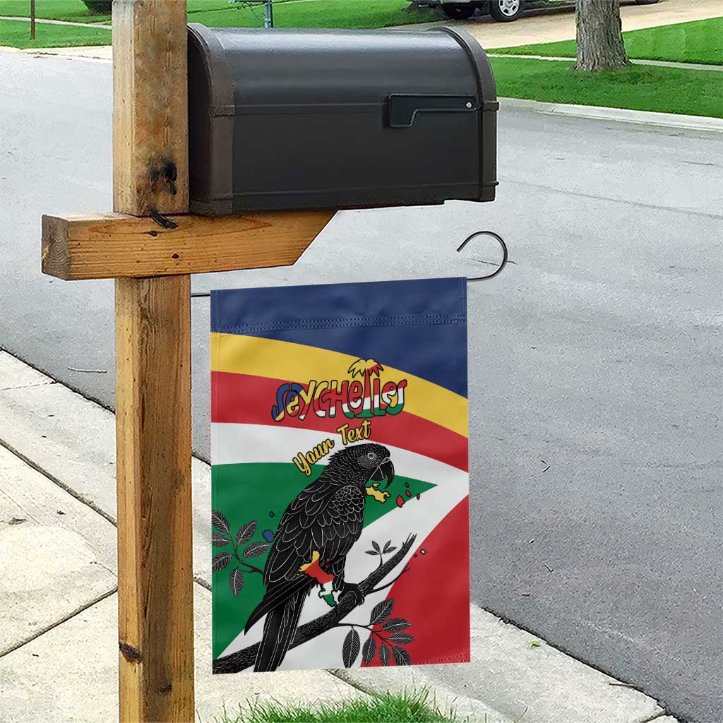 Personalized Happy Seychelles Independence Day Garden Flag Black Parrot Coat Of Arms