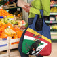 Personalized Happy Seychelles Independence Day Grocery Bag Black Parrot Coat Of Arms