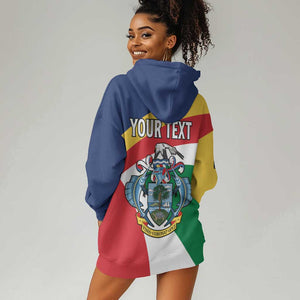 Personalized Happy Seychelles Independence Day Hoodie Dress Black Parrot Coat Of Arms