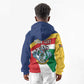 Personalized Happy Seychelles Independence Day Kid Hoodie Black Parrot Coat Of Arms