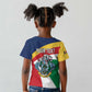 Personalized Happy Seychelles Independence Day Kid T shirt Black Parrot Coat Of Arms