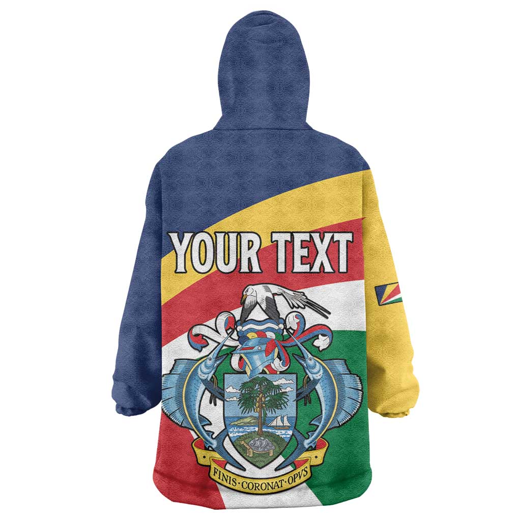 Personalized Happy Seychelles Independence Day Kid Wearable Blanket Hoodie Black Parrot Coat Of Arms