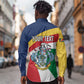 Personalized Happy Seychelles Independence Day Long Sleeve Button Shirt Black Parrot Coat Of Arms