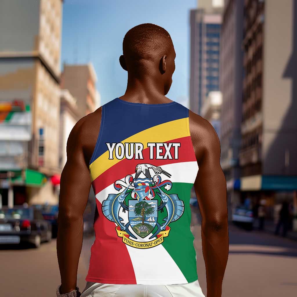 Personalized Happy Seychelles Independence Day Men Tank Top Black Parrot Coat Of Arms