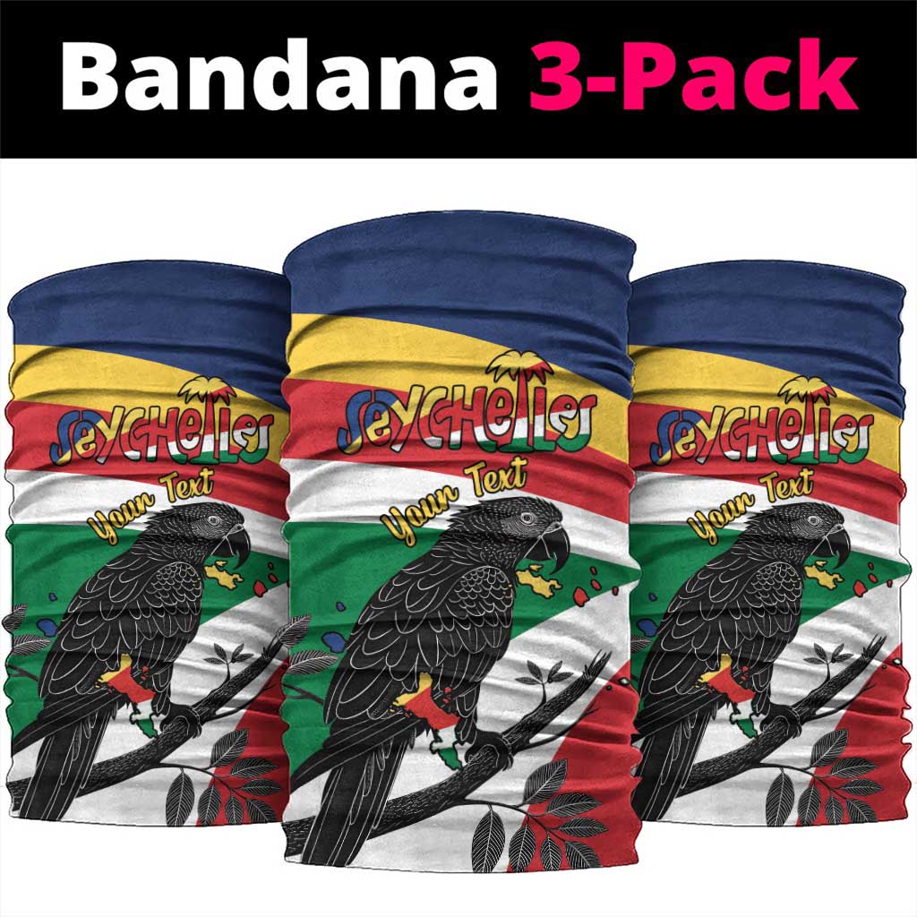 Happy Seychelles Independence Day Neck Gaiter Black Parrot Coat Of Arms - African Pride