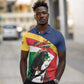 Personalized Happy Seychelles Independence Day Polo Shirt Black Parrot Coat Of Arms