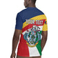 Personalized Happy Seychelles Independence Day Rugby Jersey Black Parrot Coat Of Arms
