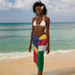 Personalized Happy Seychelles Independence Day Sarong Black Parrot Coat Of Arms