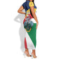 Personalized Happy Seychelles Independence Day Short Sleeve Bodycon Dress Black Parrot Coat Of Arms LT15