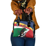 Personalized Happy Seychelles Independence Day Shoulder Handbag Black Parrot Coat Of Arms
