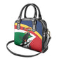 Personalized Happy Seychelles Independence Day Shoulder Handbag Black Parrot Coat Of Arms