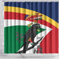 Personalized Happy Seychelles Independence Day Shower Curtain Black Parrot Coat Of Arms