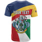 Personalized Happy Seychelles Independence Day T shirt Black Parrot Coat Of Arms