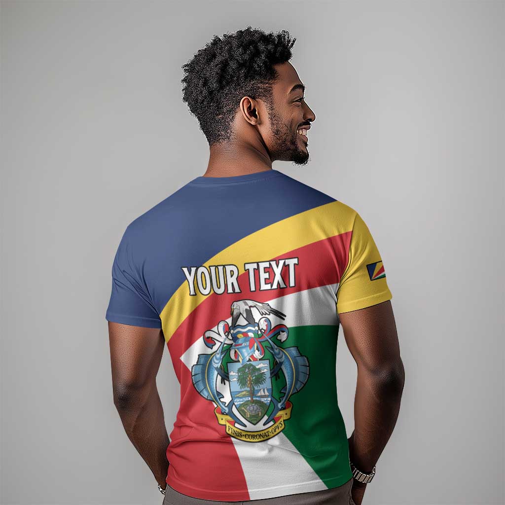 Personalized Happy Seychelles Independence Day T shirt Black Parrot Coat Of Arms