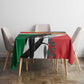 Personalized Happy Seychelles Independence Day Tablecloth Black Parrot Coat Of Arms