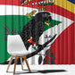 Personalized Happy Seychelles Independence Day Window Curtain Black Parrot Coat Of Arms