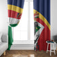 Personalized Happy Seychelles Independence Day Window Curtain Black Parrot Coat Of Arms