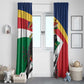 Personalized Happy Seychelles Independence Day Window Curtain Black Parrot Coat Of Arms