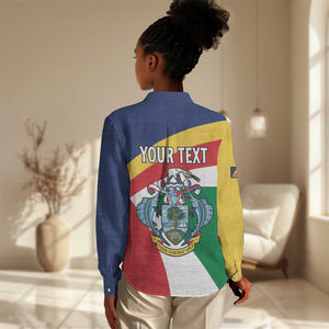Personalized Happy Seychelles Independence Day Women Casual Shirt Black Parrot Coat Of Arms