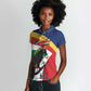 Personalized Happy Seychelles Independence Day Women Polo Shirt Black Parrot Coat Of Arms