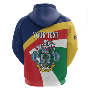 Personalized Happy Seychelles Independence Day Zip Hoodie Black Parrot Coat Of Arms