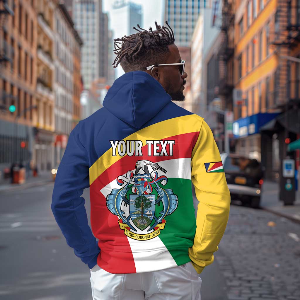 Personalized Happy Seychelles Independence Day Zip Hoodie Black Parrot Coat Of Arms