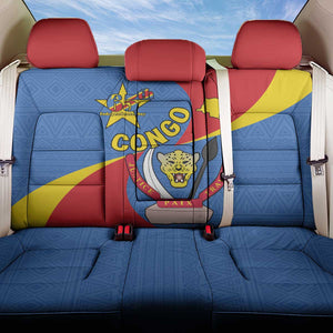 Congo-Kinshasa Independence Day Back Car Seat Cover Coat Of Arms - African Pattern