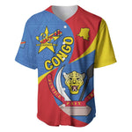 Congo-Kinshasa Independence Day Baseball Jersey Coat Of Arms - African Pattern
