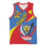 Congo-Kinshasa Independence Day Basketball Jersey Coat Of Arms - African Pattern - African Pride