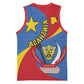 Congo-Kinshasa Independence Day Basketball Jersey Coat Of Arms - African Pattern - African Pride