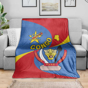 Congo-Kinshasa Independence Day Blanket Coat Of Arms - African Pattern