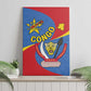 Congo-Kinshasa Independence Day Canvas Wall Art Coat Of Arms - African Pattern