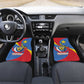 Congo-Kinshasa Independence Day Car Mats Coat Of Arms - African Pattern