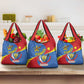 Congo-Kinshasa Independence Day Grocery Bag Coat Of Arms - African Pattern